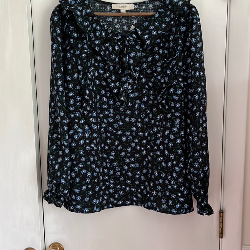 LOFT ruffled blouse